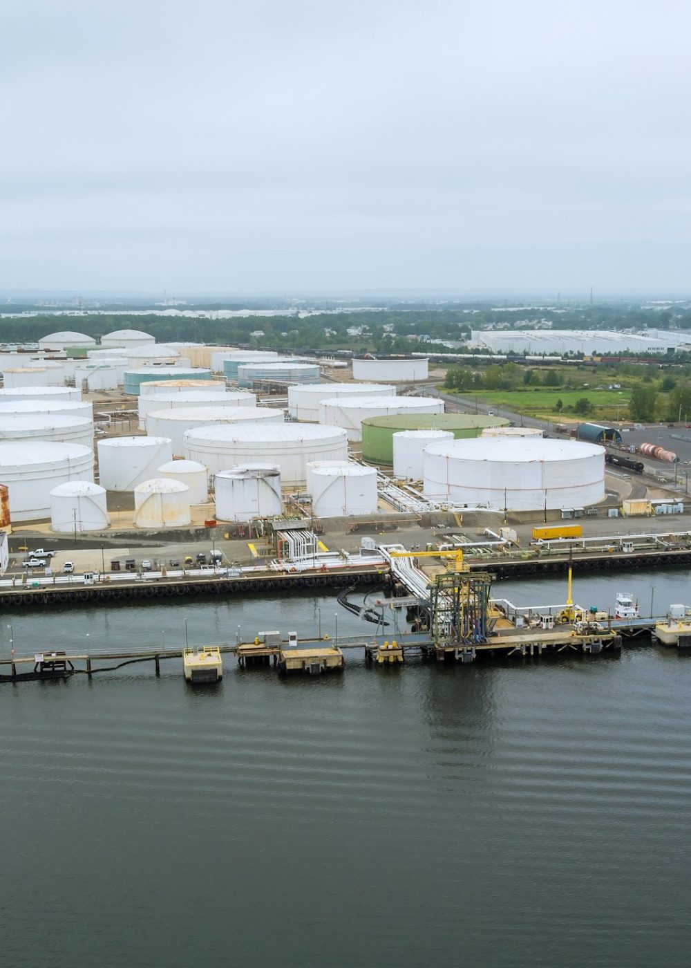 Metal storage tanks for oil crude production of oil refinery production at industrial zone LPG above